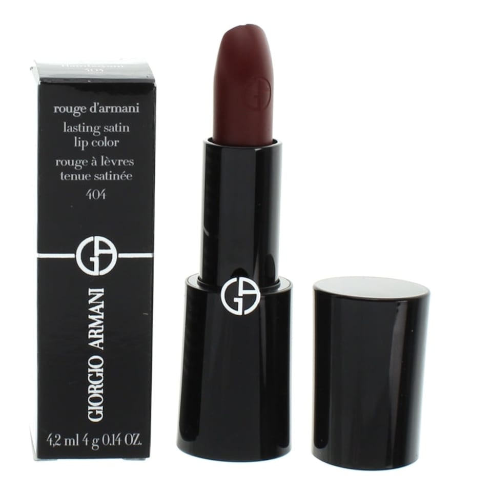 image 1 of Giorgio Armani Rouge D'Armani Lipstick Lasting Red Satin Lipstick 404 Flamboyant N/A