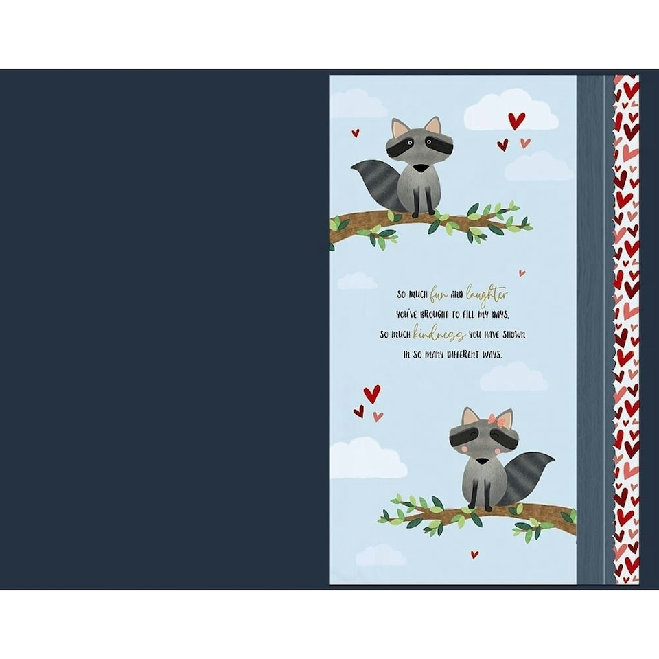 image 1 of Racoons On Swing One I Love Handmade Birthday Card