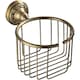 image 1 of Antique Brass Toilet WC Roll or Shampoo Basket Holder Wall Mounted High Quality