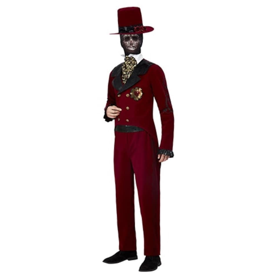 image 1 of Day of the Dead Sacred Heart Groom Deluxe Fancy Dress Costume Adult Mens Medium Multi | M