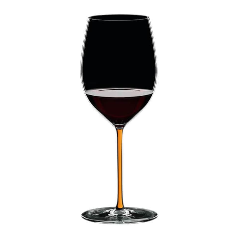 image 1 of Riedel Hand Made Fatto A Mano Cabernet / Merlot Glass Orange