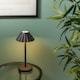 image 3 of ValueLights Avery Black Rechargeable Table Lamp & Integrated Bulb | Black