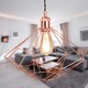 image 5 of Set of 2 Copper Geometric Pendant Light Fittings | Black | Copper | 2
