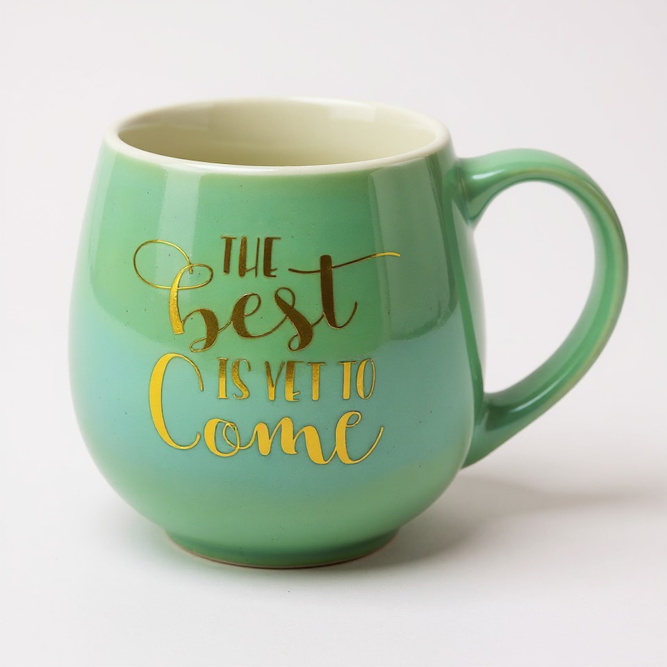 image 1 of Motivational Quote Ceramic Coffee Mug Collection 400ml | Green | 1 - Green | 1