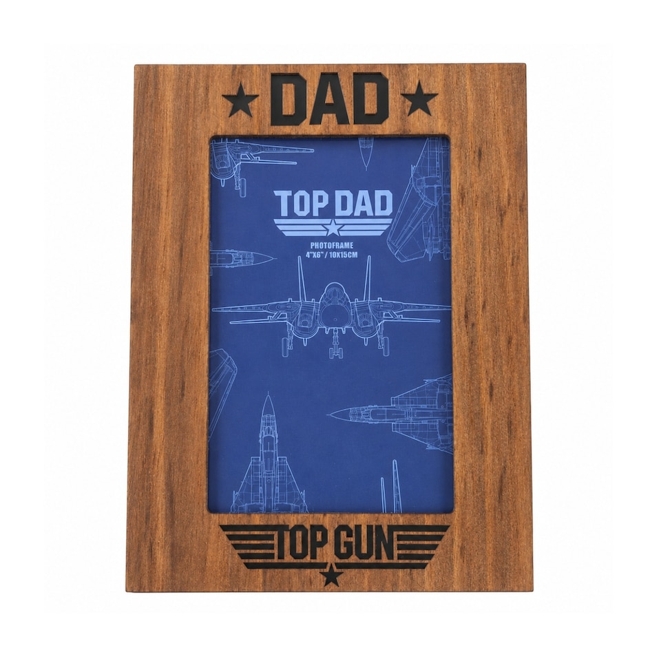 image 1 of Top Gun Top Dad Photo Frame Brown