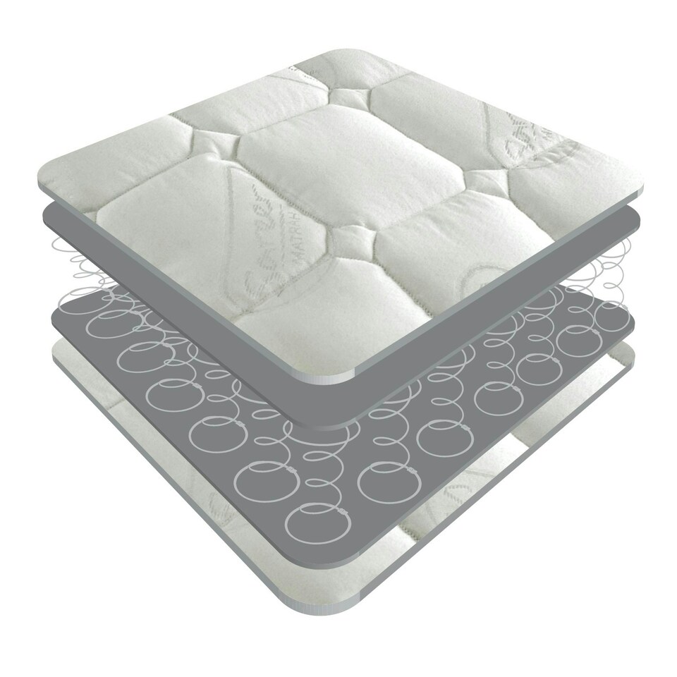 image 1 of Sareer Economical Coil Sprung Mattress 3ft - Single White | Single
