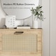 image 7 of VonHaus Rattan Shoe Storage Cabinet for Hallway with 3 Tier Drawers