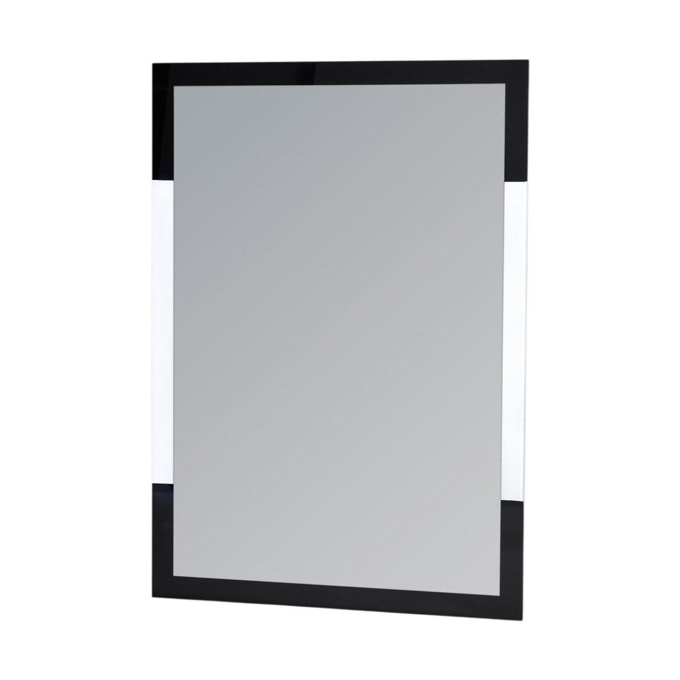 image 1 of Showerdrape Hampstead Rectangular Wall Mounted Black Framed Bathroom Mirror 70 x 50cm | Chrome | Mirror | 1