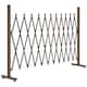 image 1 of Outsunny Aluminum Alloy Movable Fence Foldable Garden Screen Panel, Dark Brown