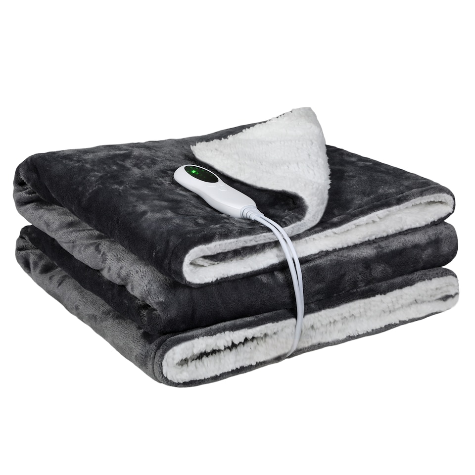image 1 of Lavio Electric Heated Blanket Throw Soft Flannel Washable Fast Heat