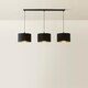 image 4 of ValueLights Shaw Matte Black 3 Bar Black Gold Shades and Bulbs