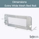 image 3 of Safetots Deluxe Soft Touch Denim Extra Wide Bed Rail, Natural 140cm Wide x 50cm Tall, Toddler Bed Guard For Safety