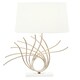 image 1 of Interiors by Premier Brushed Chrome Spoke Table Lamp White