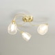 image 3 of BHS Arya 3 Light Flush Bathroom Ceiling Light | Gold | Satin Brass | 1
