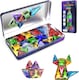 image 1 of Desire Deluxe Micro Magnetic Tiles Building Blocks Toy STEM Educational Travel Size Magnetics Blocks for Kids, Preschool Sensory Montessori Toddler Magnetic Toys for Boys & Girls 3 plus Years Old 28PCS Glitter