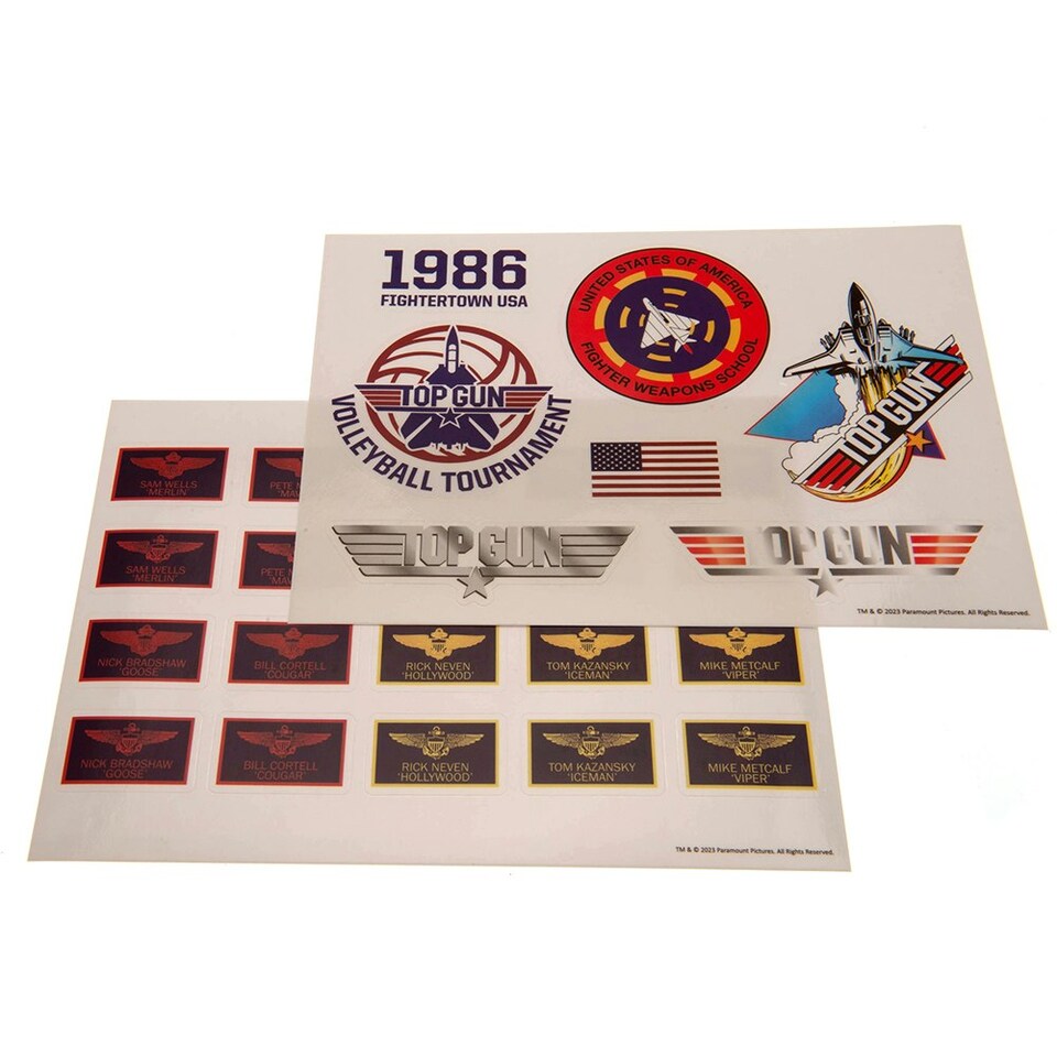 image 1 of Top Gun Sticker Sheet - Multicoloured - One Size