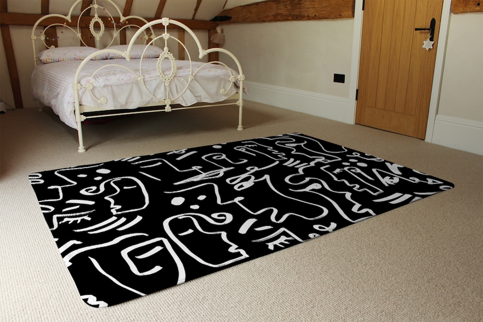 image 1 of Geometric Shapes Repeating Designer Rug | Multi