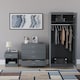 image 3 of Vida Designs Riano 3 Piece Bedroom Set (1 Drawer Bedside Chest, 4 Drawer Chest, 2 Door Wardrobe), Grey (4)