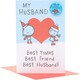 image 4 of Cute Benny Best Husband Christmas Card with Badge