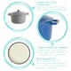 image 2 of Argon Tableware 4.5L Round Cast Iron Casserole Dish with Self-Basting Lid - 4.75QT Dutch Oven Roasting Dish Pot | Blue | Midnight Blue | 2