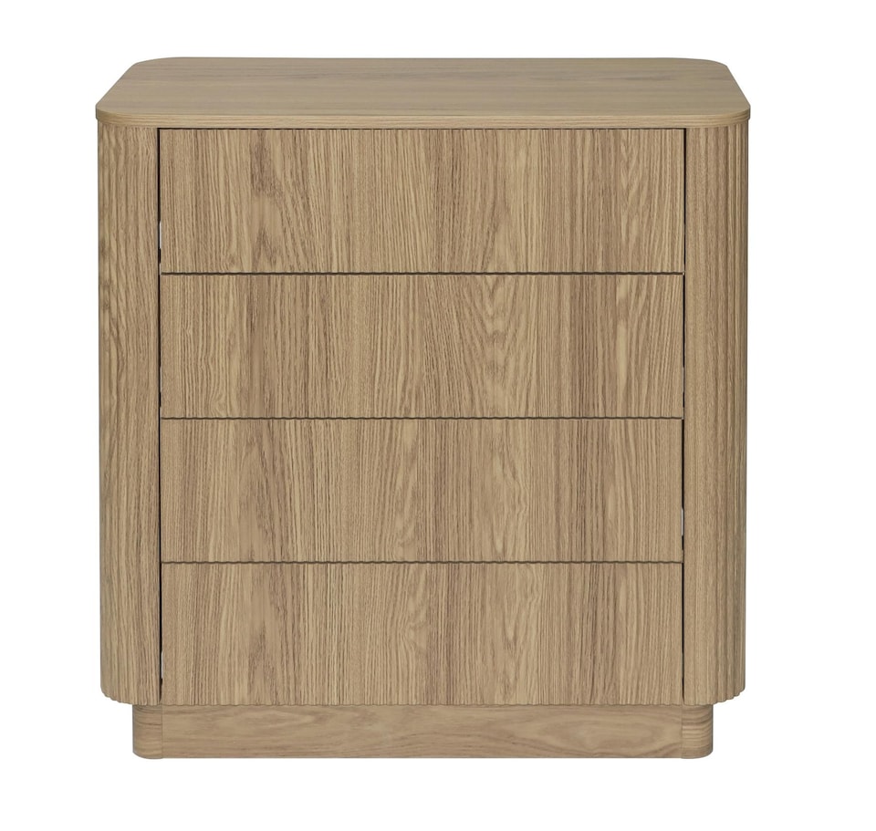 image 1 of Winthorpe Chest Of 4 Drawer Oak Bedroom Storage Organiser Cabinet