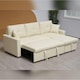 image 2 of Milano 3 Seater L Shape Pullout Sofa Bed with Deep Storage Compartment & Reversible Chaise Cream | Beige