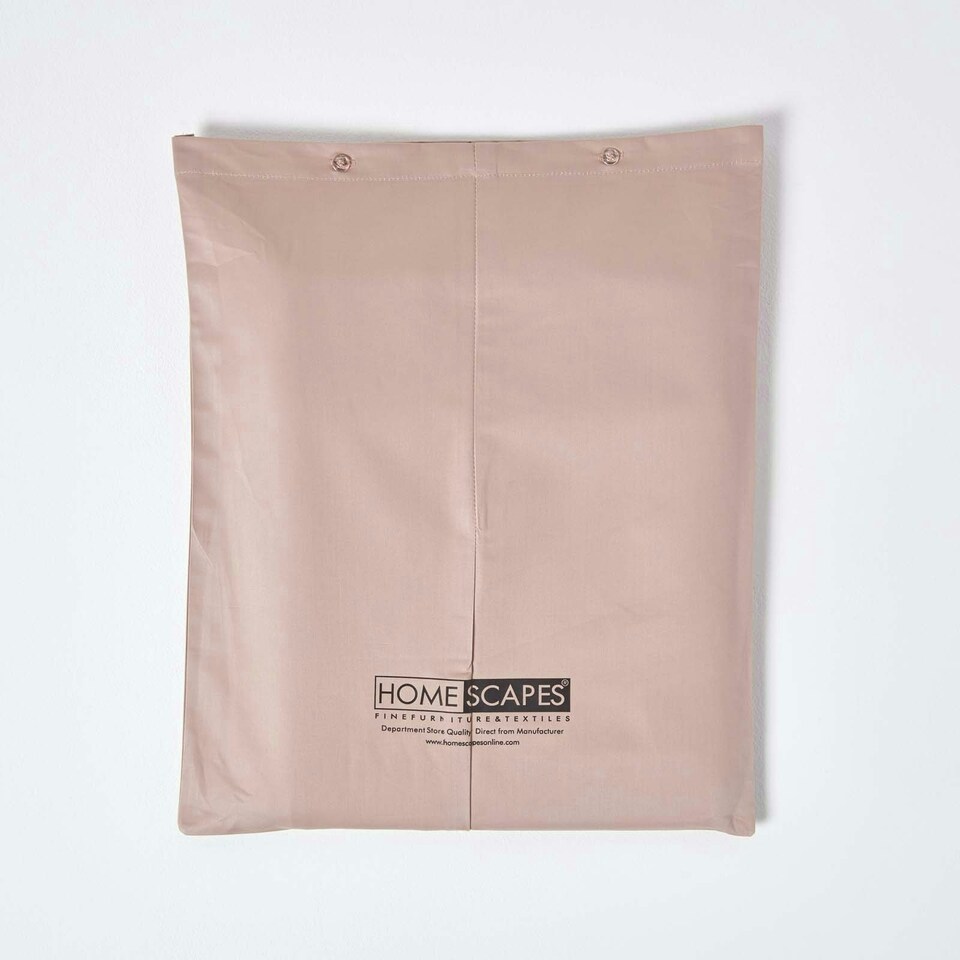 image 1 of Homescapes Moonlight Beige Egyptian Cotton Flat Sheet 1000 Thread Count, Single Cream | Single