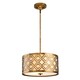 image 1 of Arabella 2 Light Medium Round Ceiling Duo-Mount Pendant Gold, E27