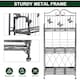 image 8 of Outsunny 3-Tier Metal Folding Plant Stand Display Rack Bookshelf Unit Outdoor