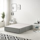 image 3 of Astoria Divan Bed Base with 2 Drawers & 30 Inch Diamante Headboard in Linen Fabric | Silver | Silver | Small Single