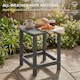 image 3 of Outsunny Outdoor Side Table, Adirondack Side Table, Indoor Outdoor, Grey | Grey