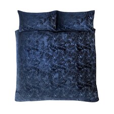 Paloma Floral Cotton Duvet Cover Set with Pillowcase Blue | Double
