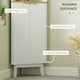 image 3 of HOMCOM Slim Bathroom Cabinet, Bathroom Storage Cabinet with Doors, White | White