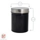 image 4 of Harbour Housewares 4 Piece Round Metal Kitchen Canisters Set - Black