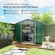 image 3 of Outsunny 7 x 4ft Garden Shed Storage with Foundation Kit and Vents, Green