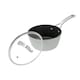 image 5 of Laura Ashley Forged Aluminium Non-stick Saucepan with Glass Lid 20cm - Sage Leaf | Green