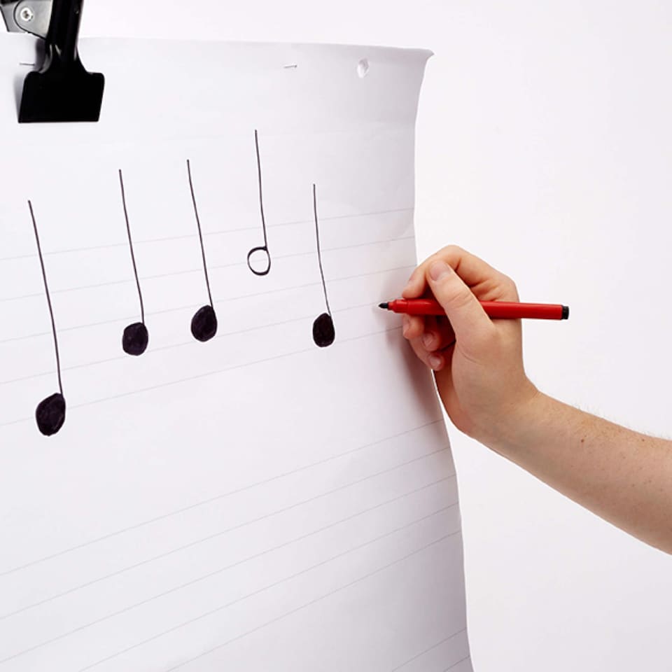 image 1 of Rhino A1 Flip Chart Paper Pad Music Ruled 5-Stave 60 Page 5 Pack