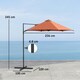 image 5 of Outsunny 2.5M Offset Roma Patio Umbrella W/ 360° Rotation, Orange Orange