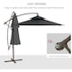 image 3 of Outsunny 2.7m Cantilever Banana Parasol Outdoor Sun Shade w/ Crank, Black