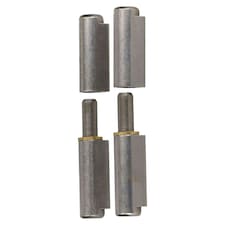 Lift Off Bullet Hinge Weld On Brass Bush 16x100mm Heavy Duty Door Hatch 2PK | Silver