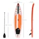 image 5 of Outsunny 10'6' x 30' x 6' Inflatable Stand Up Paddle Board, Non-Slip Deck Board with Adj Paddle, ISUP Accessories and Carry Bag, for Youth Adults Beginner, White | White | White