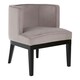 image 2 of Interiors by Premier Light Grey Velvet Chair, Supportive Backrest Lounge Chair, Easy to Clean Velvet Accent Chair, Space-Saving Small Chair