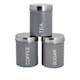 image 1 of Harbour Housewares Round Metal Kitchen Tea Coffee Sugar Canisters - Grey