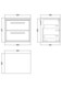 image 2 of Balterley Framed Design Wall Hung 2 Drawer Vanity with Worktop | Green | Reed Green | 557 x 605 x 460mm