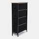 image 8 of OHS Brooklyn 4 Narrow Drawer Home Storage Fabric Display Cabinet - Black Black
