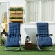 image 1 of Outsunny 2 PCS Reclining Zero Gravity Chair Folding Lounger Cushion Blue 
