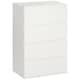 image 1 of HOMCOM Chest of Drawers, 4 Drawers Storage Cabinet Floor Tower Cupboard for Bedroom Living Room, White