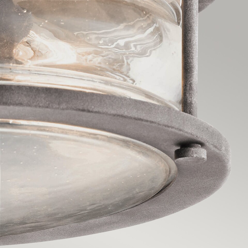 image 1 of Ashland Bay 1 Light Bathroom Flush Outdoor Ceiling Light Zinc IP44, E27