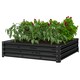 image 1 of Outsunny Raised Garden Bed Metal Patio Backyard Flower Vegetable Planter Green