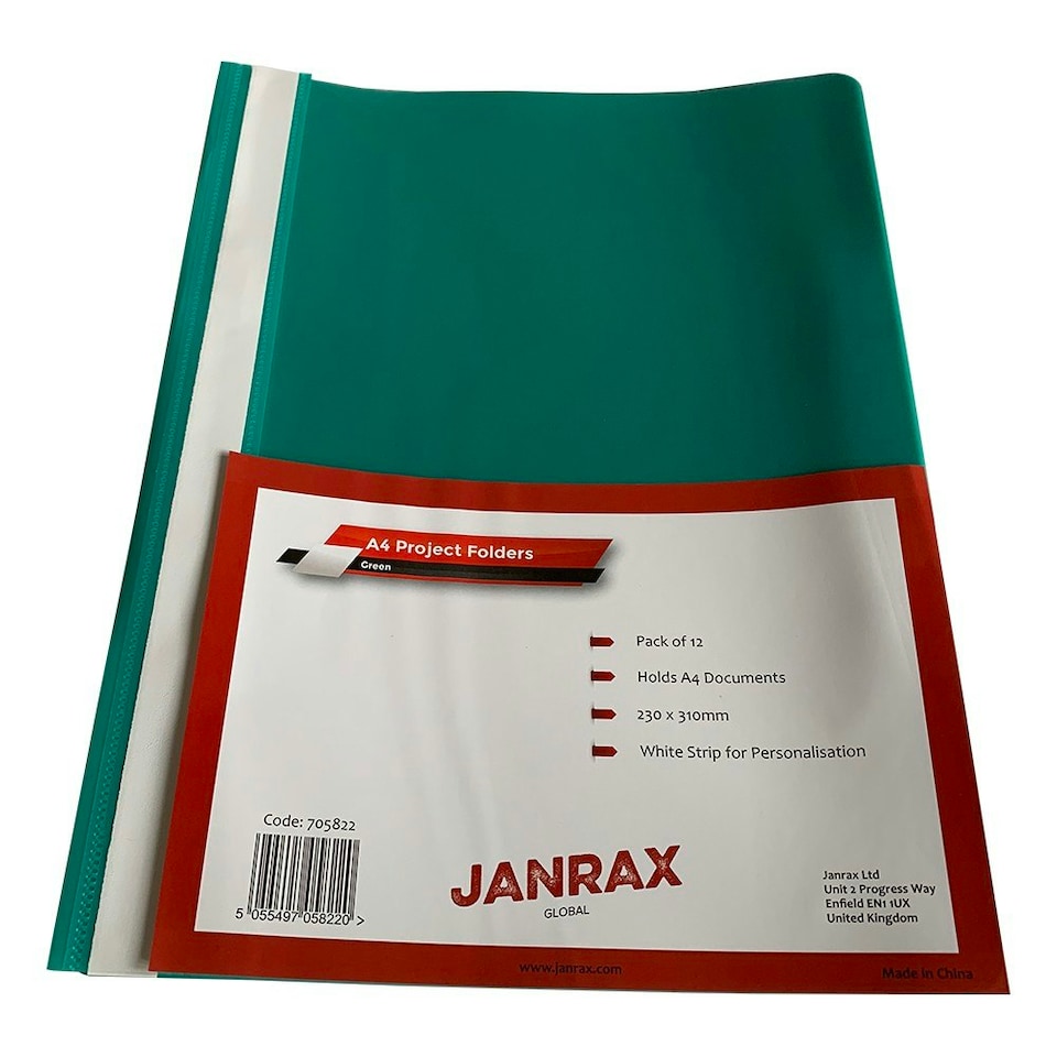 image 1 of Pack of 12 Green A4 Project Folders by Janrax
